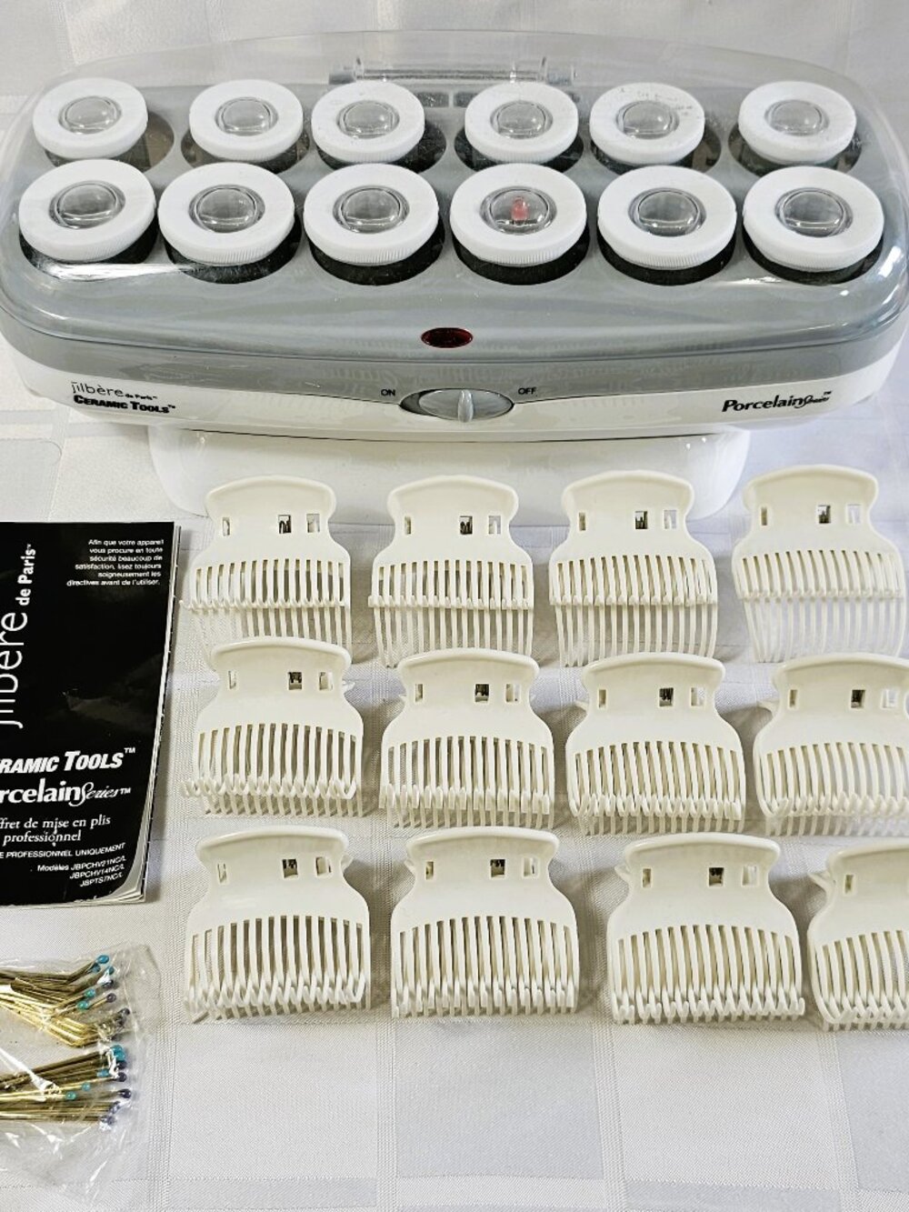 JILBERE DE PARIS CERAMIC TOOLS PORCELAIN SERIES HEAT HAIR ROLLER SET 345709
